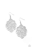 Meadow Mosaic - Silver - Earrings - Paparazzi Accessories