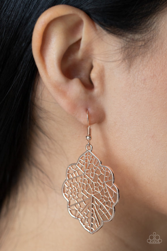 Meadow Mosaic - Rose Gold - Earrings - Paparazzi Accessories
