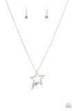 Light Up The Sky - Silver - Hematite - Star - Necklace - Paparazzi Accessories
