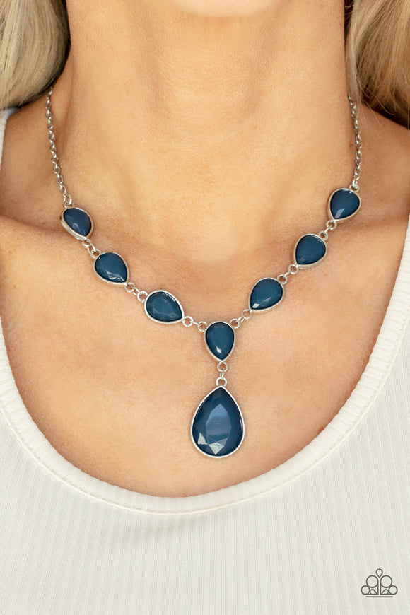 Party Paradise - Blue - Bead - Necklace - Paparazzi Accessories