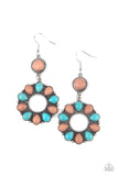 Back At The Ranch - Multi Colored - Stone - Earrings - Paparazzi Accessories