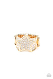 Here Come The Fireworks - Gold - Star - Ring - Paparazzi Accessories