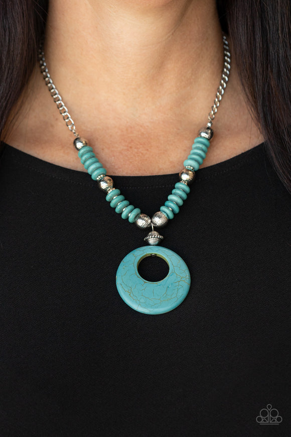 Oasis Goddess - Blue - Turquoise - Necklace - 2021 Convention Exclusive - Paparazzi Accessories