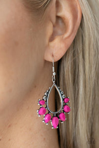 Flamboyant Ferocity - Pink - Earrings - Paparazzi Accessories