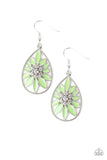 Floral Morals - Green - Earrings - Paparazzi Accessories