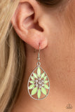 Floral Morals - Green - Earrings - Paparazzi Accessories