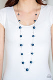 5th Avenue Frenzy - Blue - Bead - Necklace - Paparazzi Accessories