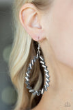 Striking RESPLENDENCE - Silver - Hematite - Teardrop - Earrings - Paparazzi Accessories