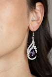 Dancefloor Diva - Purple - Rhinestone - Earrings - Paparazzi Accessories