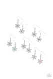 Starlet Shimmer  - Oil Spill - Snowflake - Earrings - Set Of 10 - Paparazzi Accessories