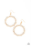 Glowing Reviews - Gold - Earrings - 2021 Convention Exclusive - Paparazzi Accessories