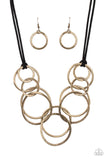 Spiraling Out of COUTURE - Brass - Necklace - Paparazzi Accessories
