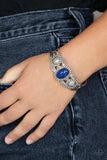 Solar Solstice - Blue - Stone - Cuff Bracelet - Paparazzi Accessories