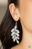 Ice Garden Gala - White - Rhinestone - Earrings - Paparazzi Accessories