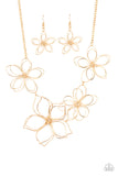 Flower Garden Fashionista - Gold - Flower - Necklace - Paparazzi Accessories