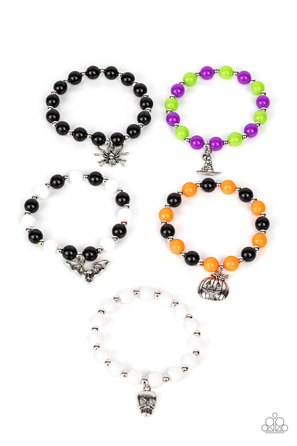 Starlet Shimmer - Halloween - Stretch Bracelets - Set Of 10 - Paparazzi Accessories