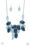 Date Night Nouveau - Blue - Necklace - Fashion Fix October 2021 - Paparazzi Accessories