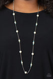 Keep Your Eye on the BALLROOM - Blue - Pearl - Necklace - Paparazzi Accessories