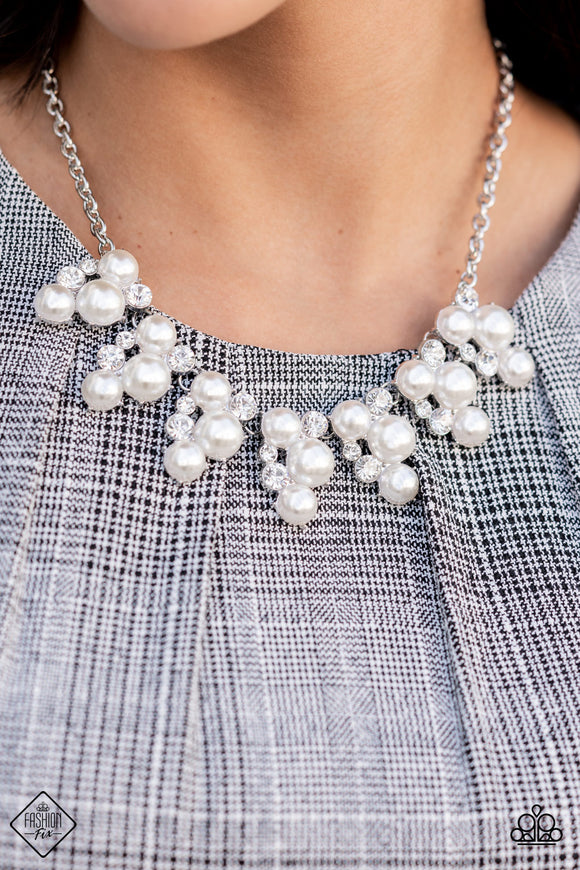 Renown Refinement - White - Pearl - Necklace - Fashion Fix October 2021 - Paparazzi Accessories