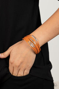 Suburban Outing - Orange - Magnetic Closure - Bracelet - Paparazzi Accessories