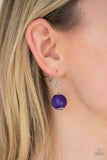 Summer Breezin - Purple - Wooden Necklace -  Paparazzi Accessories
