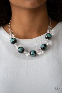 Torrid Tide - Blue - Metallic Bead - Necklace - Paparazzi Accessories