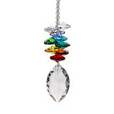 Glass Rainbow Bead Oval Crystal Suncatcher