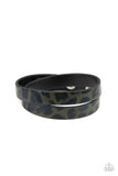 All GRRirl - Green - Cheetah - Wrap - Snap Bracelet - Paparazzi Accessories