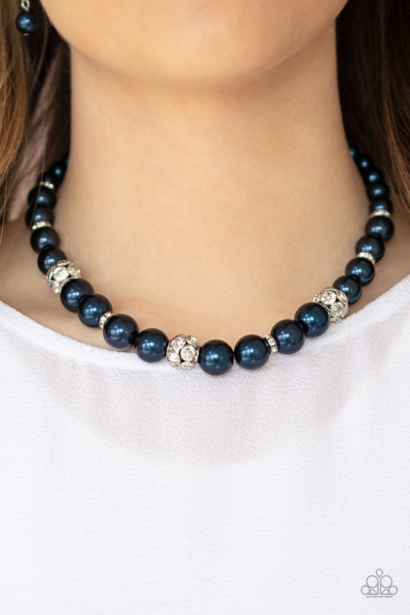 Rich Girl Refinement - Blue - Pearl - Necklace - Paparazzi Accessories