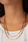 A Pipe Dream - Gold - Necklace - Paparazzi Accessories