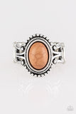 All The Worlds A STAGECOACH - Brown - Stone - Ring - Paparazzi Accessories