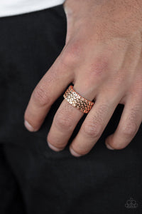 All Wheel Drive - Copper - Ring - Men's Collection - Paparazzi Accessories
