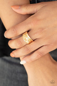 Band Together - Gold - Ring - Paparazzi Accessories