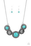 Canyon Cottage - Blue - Turquoise - Necklace - Paparazzi Accessories
