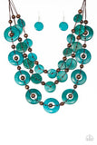 Catalina Coastin - Blue - Wooden - Necklace - Paparazzi Accessories
