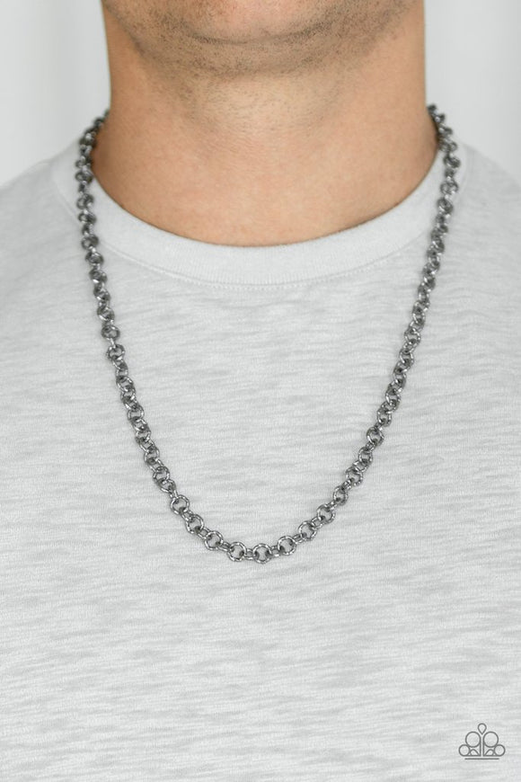 Courtside Couture - Black Gunmetal - Men's Collection - Necklace - Paparazzi Accessories