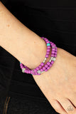 Desert Decorum - Purple - Stone - Clasp Bracelet - Paparazzi Accessories