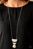 Desert Mason - White - Sandstone - Necklace - Paparazzi Accessories