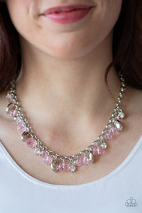 Downstage Dazzle - Pink - Necklace - Paparazzi Accessories