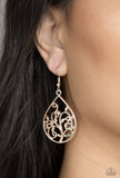 Enchanted Vines - Rose Gold - Earrings - Paparazzi Accessories