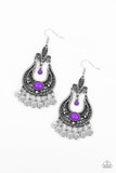 Fiesta Flair - Purple - Bead - Earrings - Paparazzi Accessories