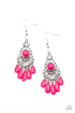 Fruity Tropics - Pink - Bead - Earrings - Paparazzi Accessories