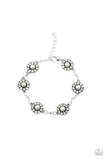 Garden Flower Grandeur - Green Pearl - Clasp Bracelet - Paparazzi Accessories