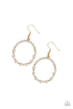 Glowing Grandeur - Gold - Pearl - Earrings - Paparazzi Accessories