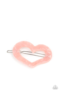 HEART Not to Love - Pink - Heart - Hair Clip - Paparazzi Accessories