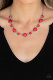 Heavenly Teardrops - Red - Stone - Necklace - Paparazzi Accessories