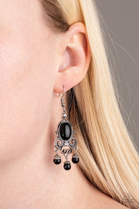 I Better Get GLOWING - Black - Bead - Earrings - Paparazzi Accessories