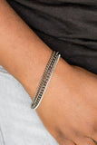 Industrial Icon - Black Gunmetal - Silver - Chain - Clasp Bracelet - Paparazzi Accessories