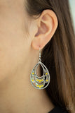 Malibu Macrame - Yellow - Teardrop - Earrings - Paparazzi Accessories