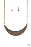 Modern Day Moonshine - Brass - Necklace - Paparazzi Accessories